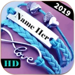 name on necklace - name art android application logo